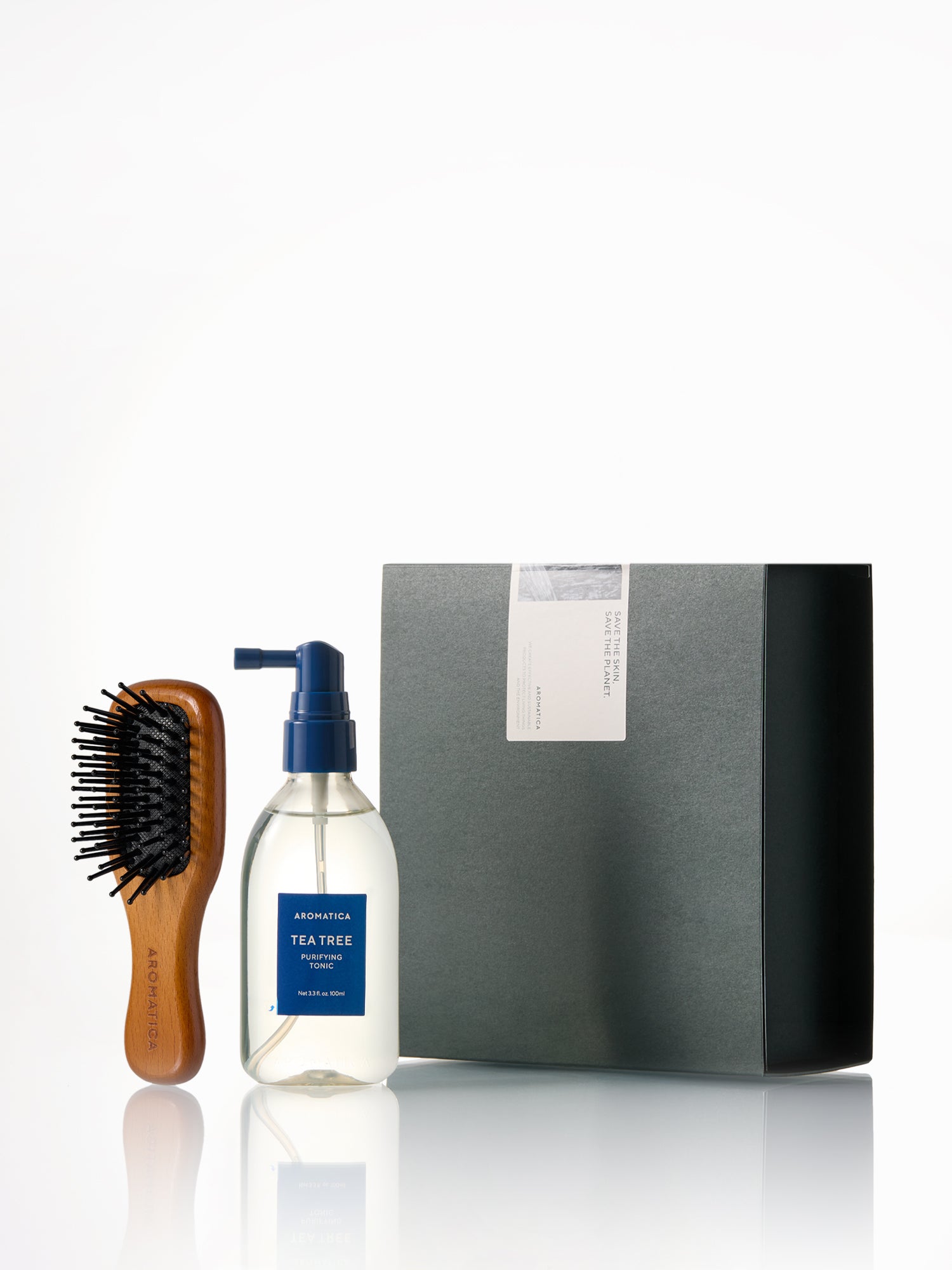 Tea Tree Purifying Tonic & Wooden Brush Set