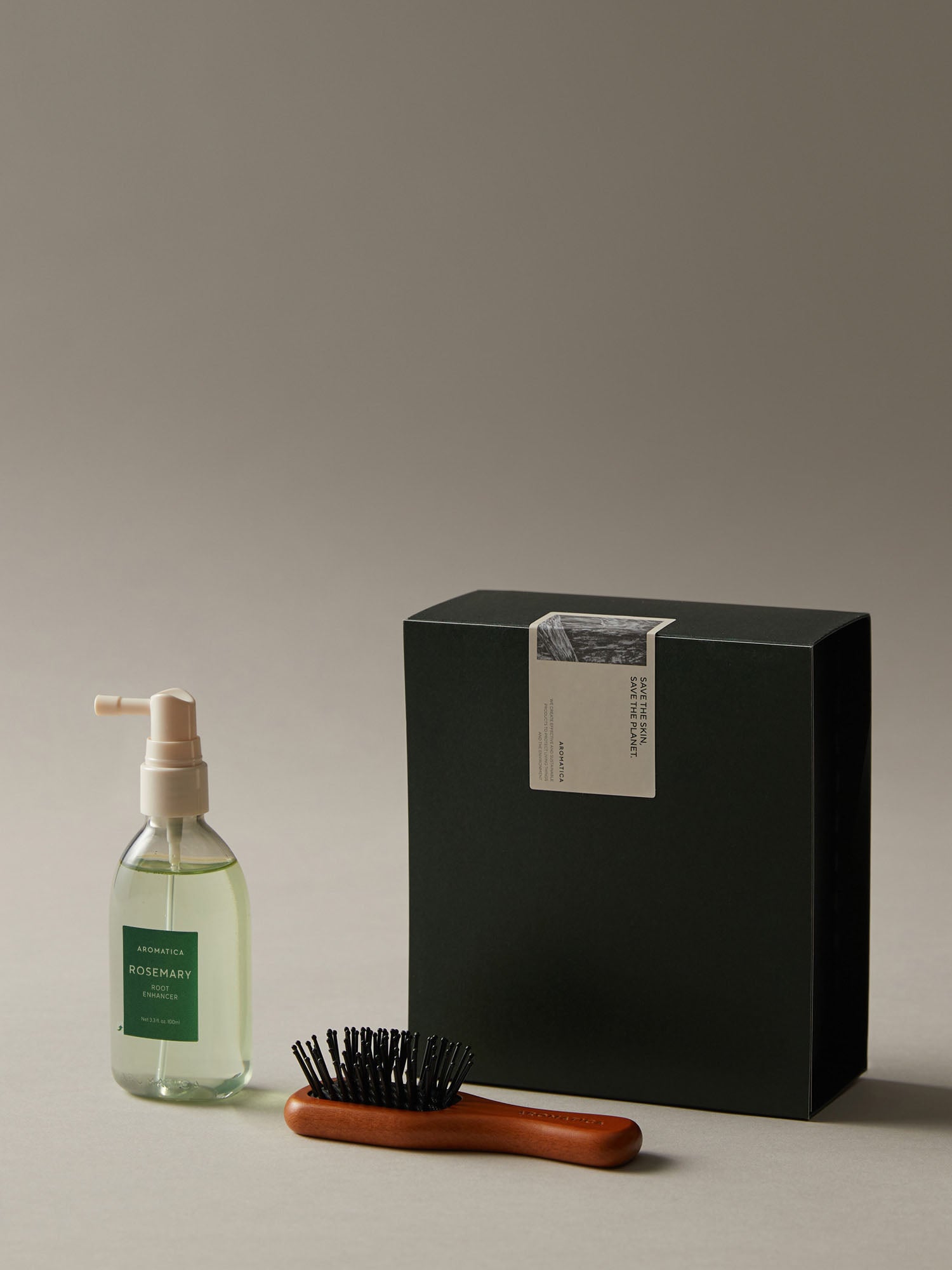 ローズマリールートエンハンサー100ml＆木製ブラシデュオ