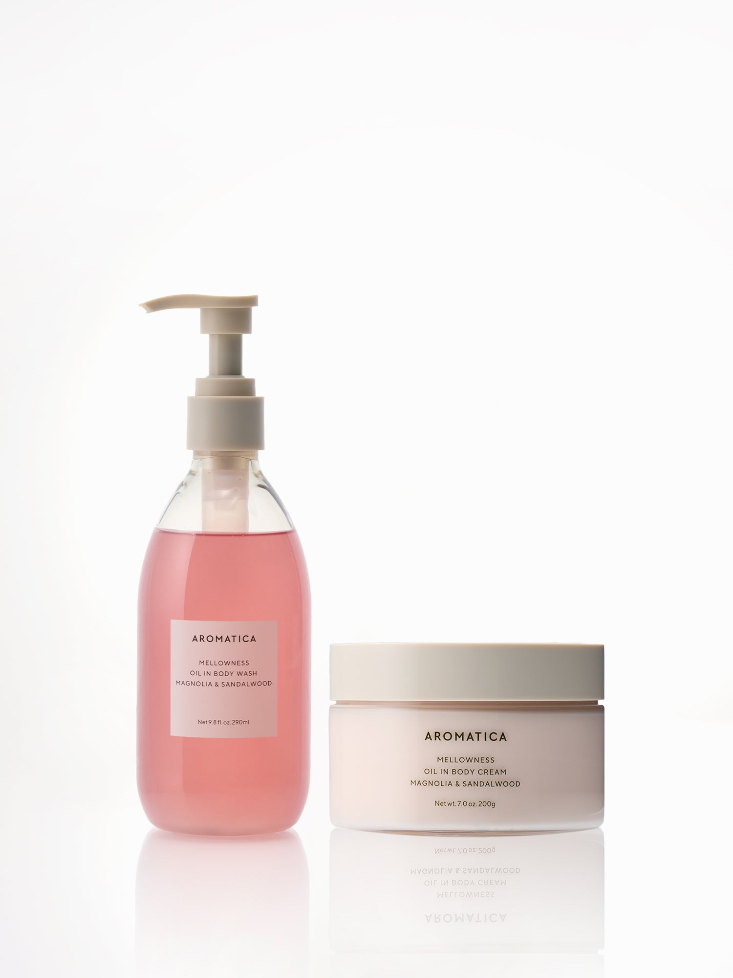 Mellowness Body Wash 290ml & Cream 200g Set