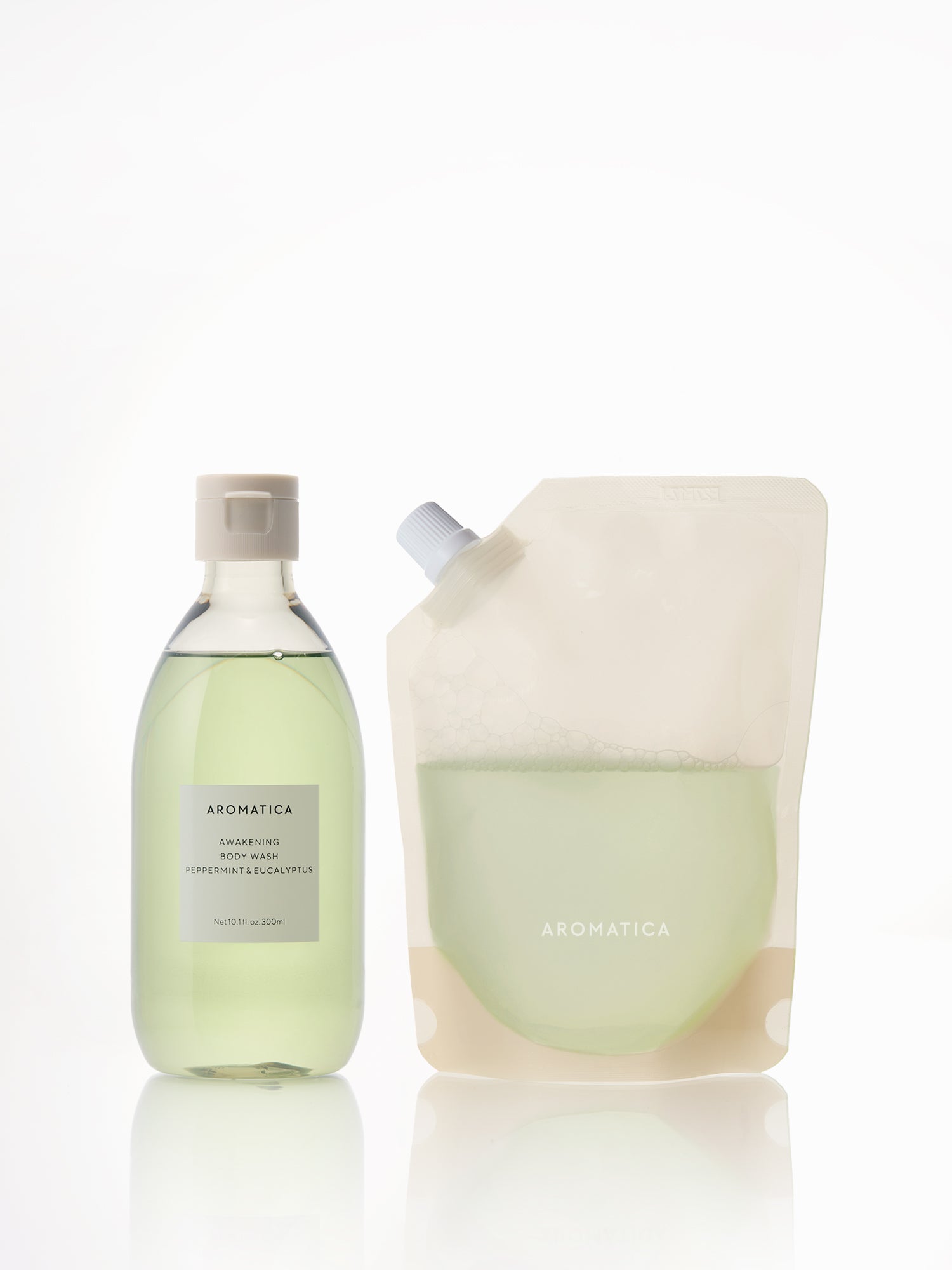 Awakening Body Wash Peppermint & Eucalyptus 300ml & Refill 300ml