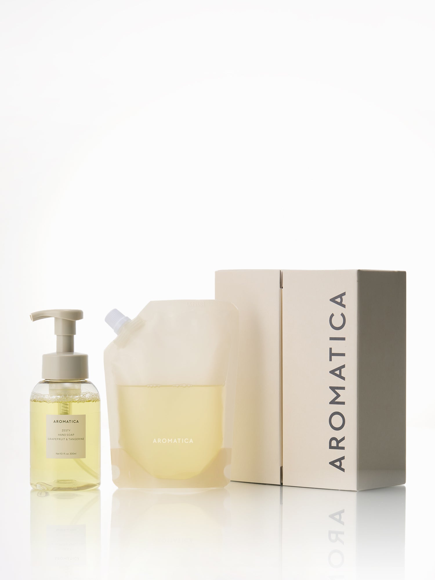 Zesty Hand Soap Grapefruit & Tangerine 300ml & Refill 300ml