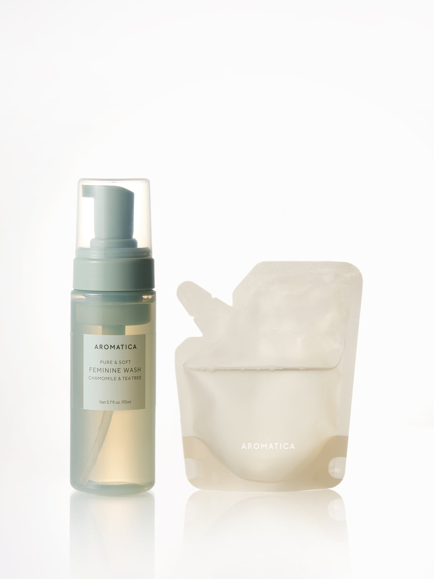Pure & Soft Feminine Wash Chamomile & Tea Tree 170ml & Refill 100ml