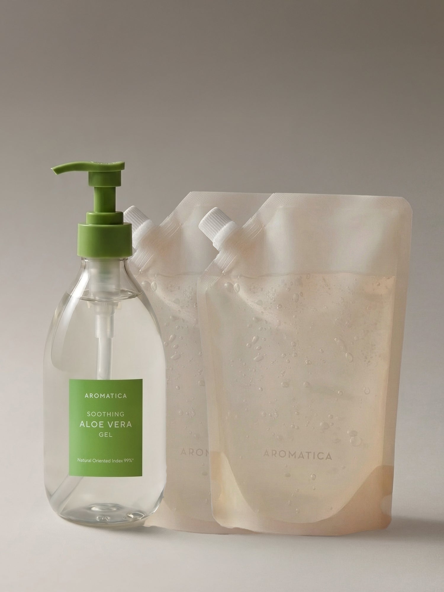 Soothing Aloe Vera Gel 500ml & Refill 500ml x2